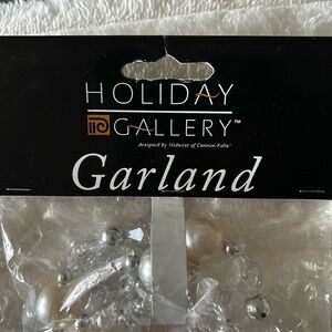 Midwest Holiday Gallery Silver, Gold, and White Garland NWT 2 sets